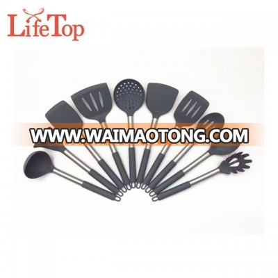 2017 New Design Silicone and Stainless Steel Kitchen Cooking Utensils Set